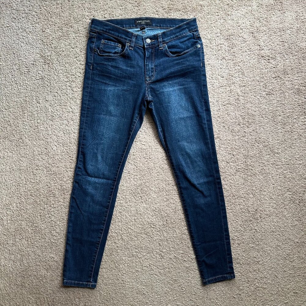 Banana Republic Jeans Womens 4 27x28 Mid Rise Skinny Fit Blue Denim - Picture 2 of 13